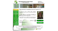 Desktop Screenshot of physio-petraklein.de